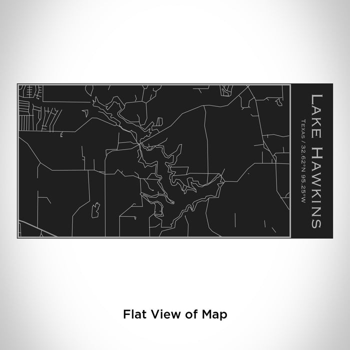 Rendered View of Lake Hawkins Texas Map Engraving on 17oz Stainless Steel Insulated Cola Bottle in Black