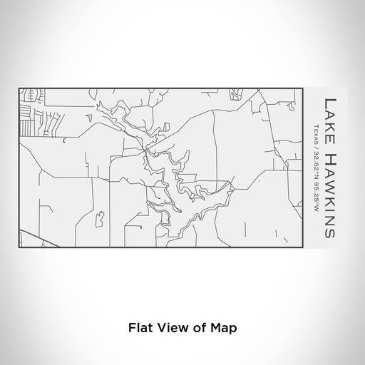 Rendered View of Lake Hawkins Texas Map Engraving on 17oz Stainless Steel Insulated Cola Bottle in White