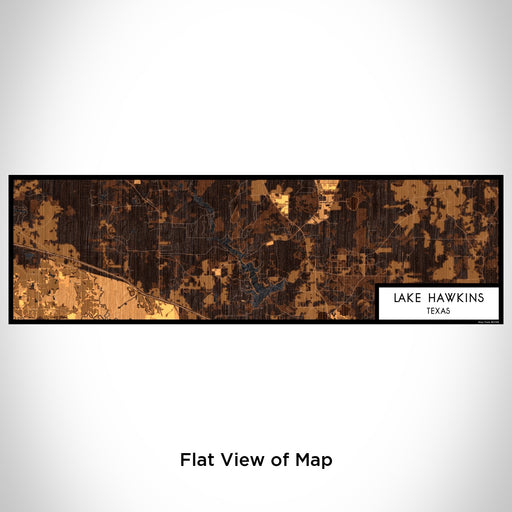 Flat View of Map Custom Lake Hawkins Texas Map Enamel Mug in Ember