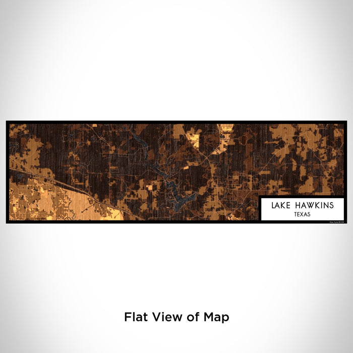 Flat View of Map Custom Lake Hawkins Texas Map Enamel Mug in Ember