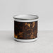 Front View Custom Lake Hawkins Texas Map Enamel Mug in Ember