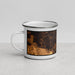 Left View Custom Lake Hawkins Texas Map Enamel Mug in Ember