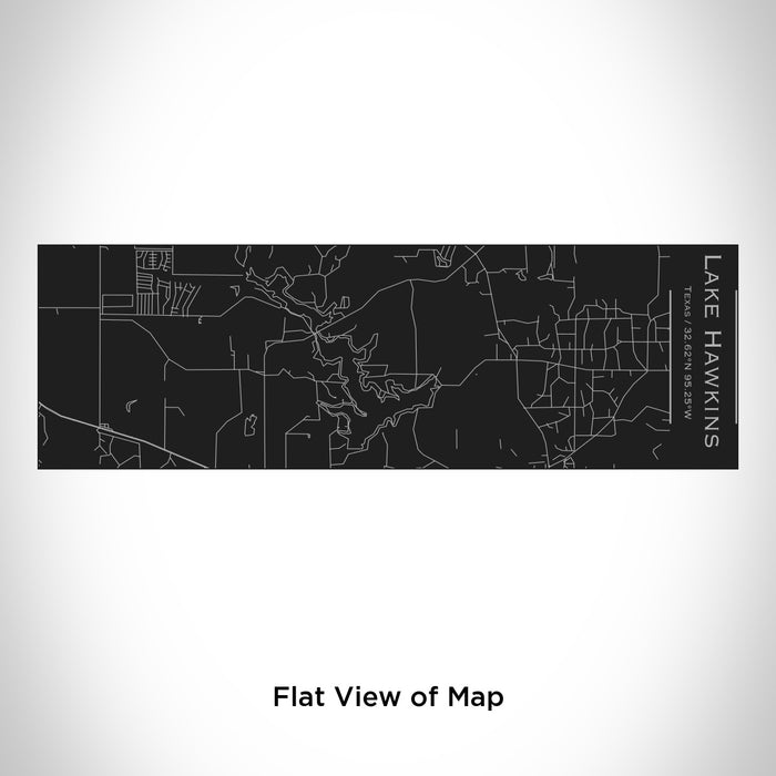 Rendered View of Lake Hawkins Texas Map Engraving on 10oz Stainless Steel Insulated Cup with Sliding Lid in Black