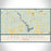 Lake Hawkins Texas Map Print Landscape Orientation in Woodblock Style With Shaded Background
