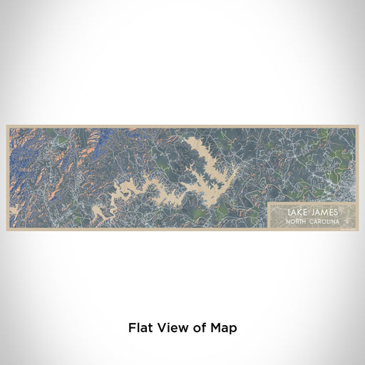 Flat View of Map Custom Lake James North Carolina Map Enamel Mug in Afternoon