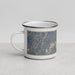 Left View Custom Lake James North Carolina Map Enamel Mug in Afternoon