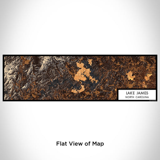 Flat View of Map Custom Lake James North Carolina Map Enamel Mug in Ember