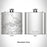 Rendered View of Lake James North Carolina Map Engraving on 6oz Stainless Steel Flask