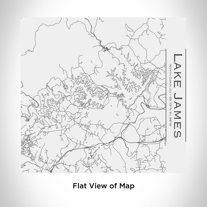 Rendered View of Lake James North Carolina Map Engraving on 17oz Stainless Steel Insulated Tumbler in White