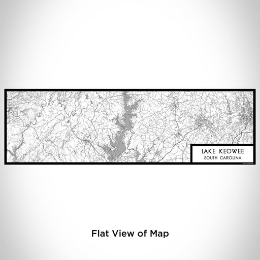 Flat View of Map Custom Lake Keowee South Carolina Map Enamel Mug in Classic