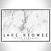 Lake Keowee South Carolina Map Print Landscape Orientation in Classic Style With Shaded Background