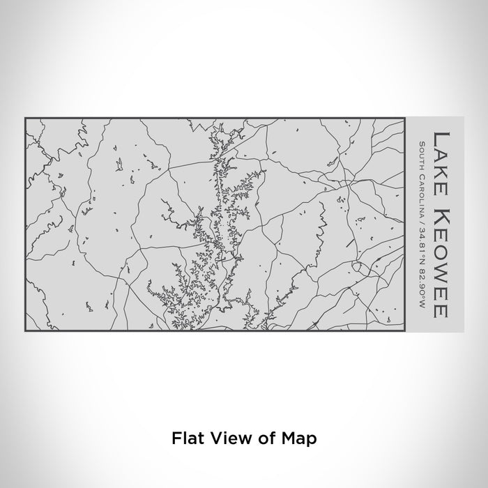 Rendered View of Lake Keowee South Carolina Map Engraving on 17oz Stainless Steel Insulated Cola Bottle
