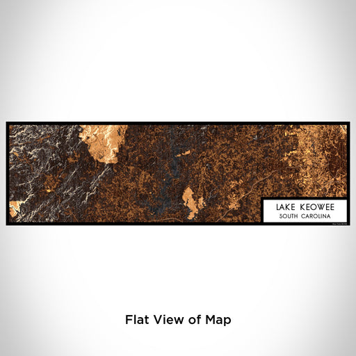 Flat View of Map Custom Lake Keowee South Carolina Map Enamel Mug in Ember