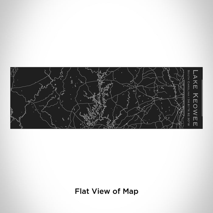 Rendered View of Lake Keowee South Carolina Map Engraving on 10oz Stainless Steel Insulated Cup with Sliding Lid in Black