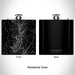 Rendered View of Lake Keowee South Carolina Map Engraving on 6oz Stainless Steel Flask in Black