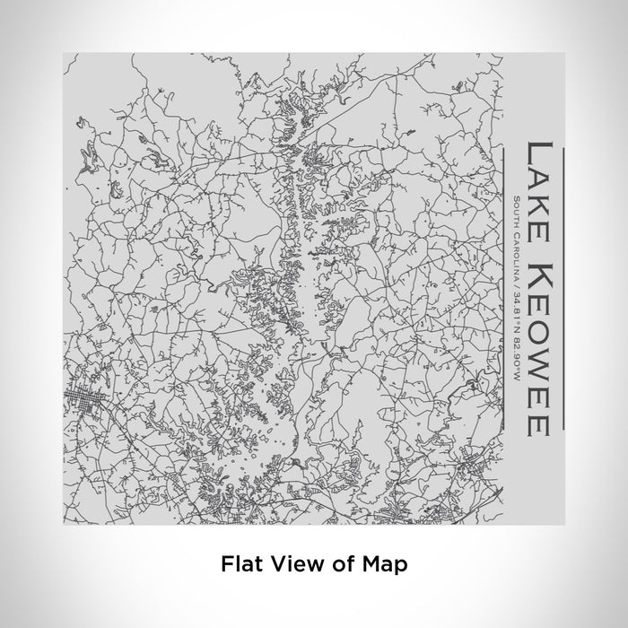 Rendered View of Lake Keowee South Carolina Map Engraving on 17oz Stainless Steel Insulated Tumbler