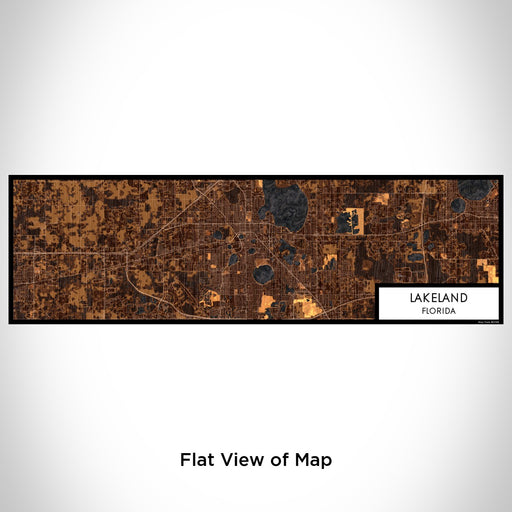 Flat View of Map Custom Lakeland Florida Map Enamel Mug in Ember