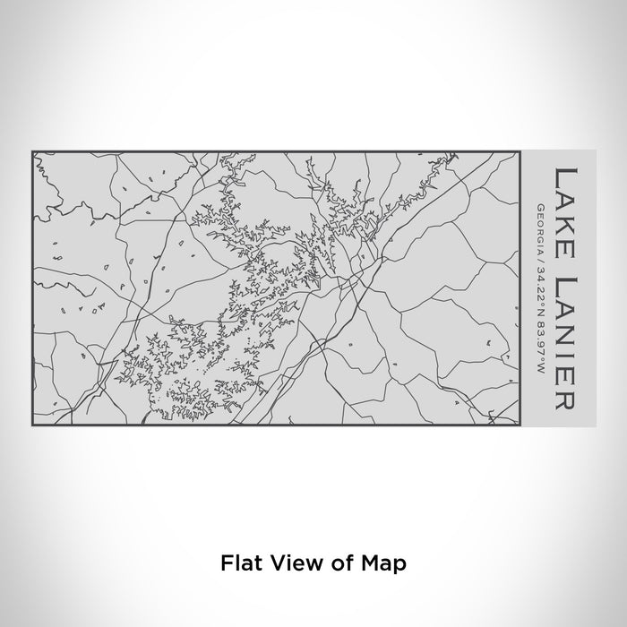 Rendered View of Lake Lanier Georgia Map Engraving on 17oz Stainless Steel Insulated Cola Bottle