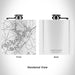 Rendered View of Lake Lanier Georgia Map Engraving on 6oz Stainless Steel Flask in White