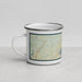 Left View Custom Lake Lanier Georgia Map Enamel Mug in Woodblock
