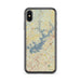 Custom Lake Lanier Georgia Map Phone Case in Woodblock