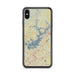 Custom Lake Lanier Georgia Map Phone Case in Woodblock