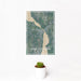 12x18 Lake Leelanau Michigan Map Print Portrait Orientation in Afternoon Style With Small Cactus Plant in White Planter