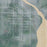 Lake Leelanau Michigan Map Print in Afternoon Style Zoomed In Close Up Showing Details