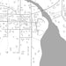 Lake Leelanau Michigan Map Print in Classic Style Zoomed In Close Up Showing Details