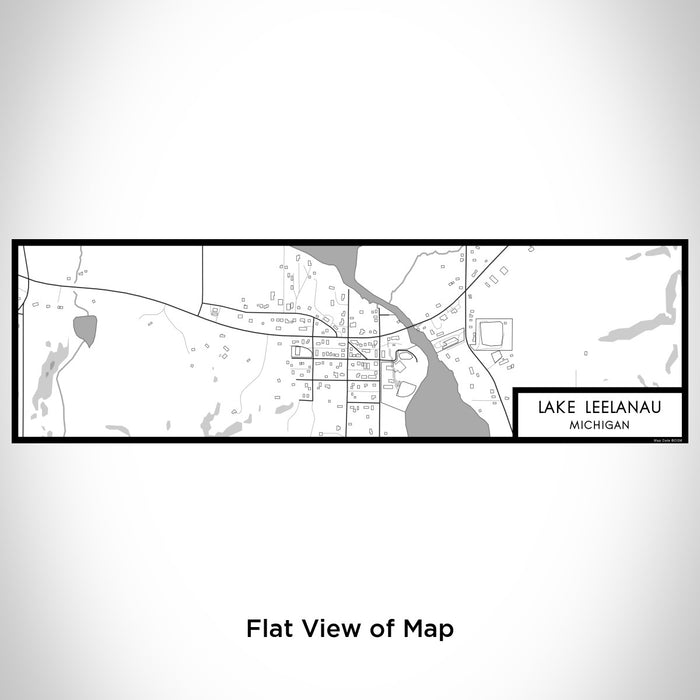 Flat View of Map Custom Lake Leelanau Michigan Map Enamel Mug in Classic