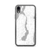 Custom iPhone XR Lake Leelanau Michigan Map Phone Case in Classic