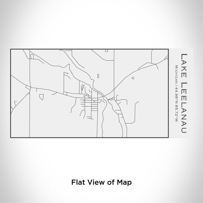 Rendered View of Lake Leelanau Michigan Map Engraving on 17oz Stainless Steel Insulated Cola Bottle in White