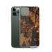 Custom Lake Leelanau Michigan Map Phone Case in Ember