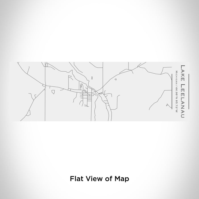 Rendered View of Lake Leelanau Michigan Map Engraving on 10oz Stainless Steel Insulated Cup with Sliding Lid in White