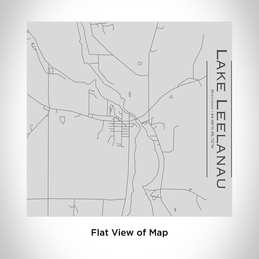 Rendered View of Lake Leelanau Michigan Map Engraving on 17oz Stainless Steel Insulated Tumbler