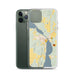 Custom Lake Leelanau Michigan Map Phone Case in Woodblock