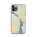 Custom iPhone 11 Pro Lake Leelanau Michigan Map Phone Case in Woodblock
