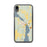 Custom iPhone XR Lake Leelanau Michigan Map Phone Case in Woodblock