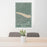 24x36 Lake McConaughy Nebraska Map Print Portrait Orientation in Afternoon Style Behind 2 Chairs Table and Potted Plant