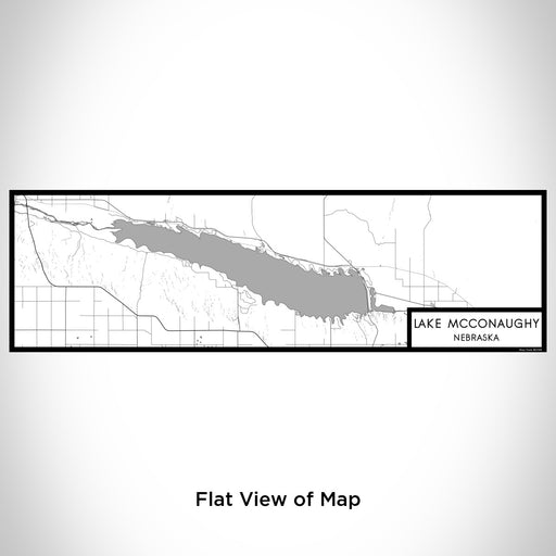 Flat View of Map Custom Lake McConaughy Nebraska Map Enamel Mug in Classic