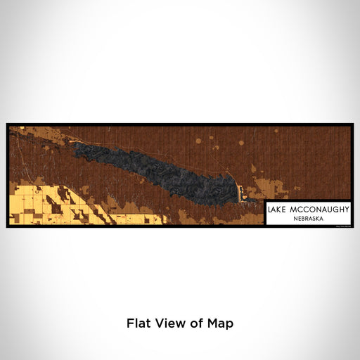 Flat View of Map Custom Lake McConaughy Nebraska Map Enamel Mug in Ember