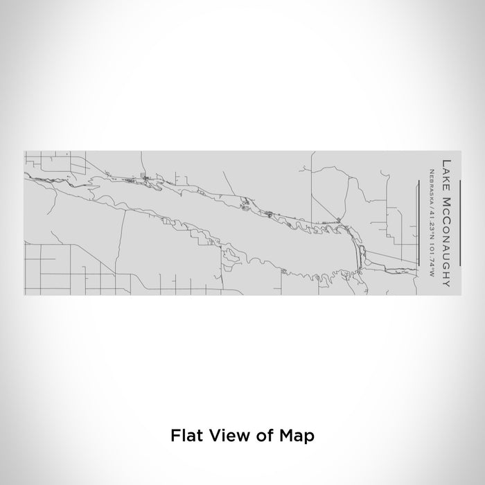 Rendered View of Lake McConaughy Nebraska Map Engraving on 10oz Stainless Steel Insulated Cup with Sipping Lid