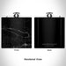 Rendered View of Lake McConaughy Nebraska Map Engraving on 6oz Stainless Steel Flask in Black