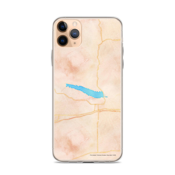 Custom Lake McConaughy Nebraska Map Phone Case in Watercolor