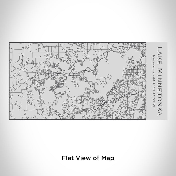 Rendered View of Lake Minnetonka Minnesota Map Engraving on 17oz Stainless Steel Insulated Cola Bottle