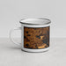 Left View Custom Lake Minnetonka Minnesota Map Enamel Mug in Ember