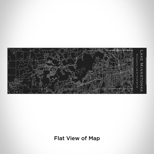 Rendered View of Lake Minnetonka Minnesota Map Engraving on 10oz Stainless Steel Insulated Cup with Sliding Lid in Black
