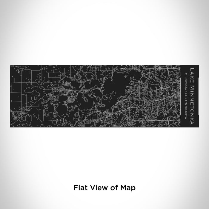 Rendered View of Lake Minnetonka Minnesota Map Engraving on 10oz Stainless Steel Insulated Cup with Sliding Lid in Black