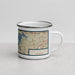 Right View Custom Lake Minnetonka Minnesota Map Enamel Mug in Woodblock