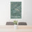 24x36 Lake Monticello Virginia Map Print Portrait Orientation in Afternoon Style Behind 2 Chairs Table and Potted Plant